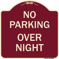 Signmission No Parking Overnight Parking Heavy-Gauge Aluminum Architectural Sign, 18" x 18", BU-1818-23680 A-DES-BU-1818-23680